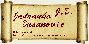 Jadranko Dušanović vizit kartica